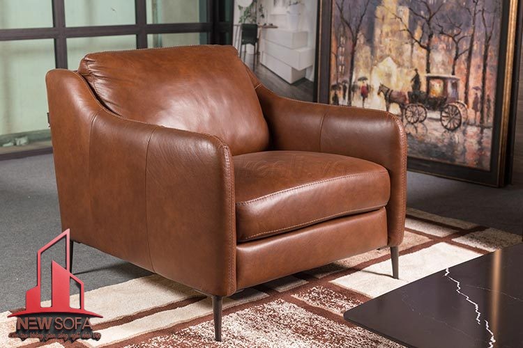 Sofa da đơn mang vẻ đẹp tinh giản