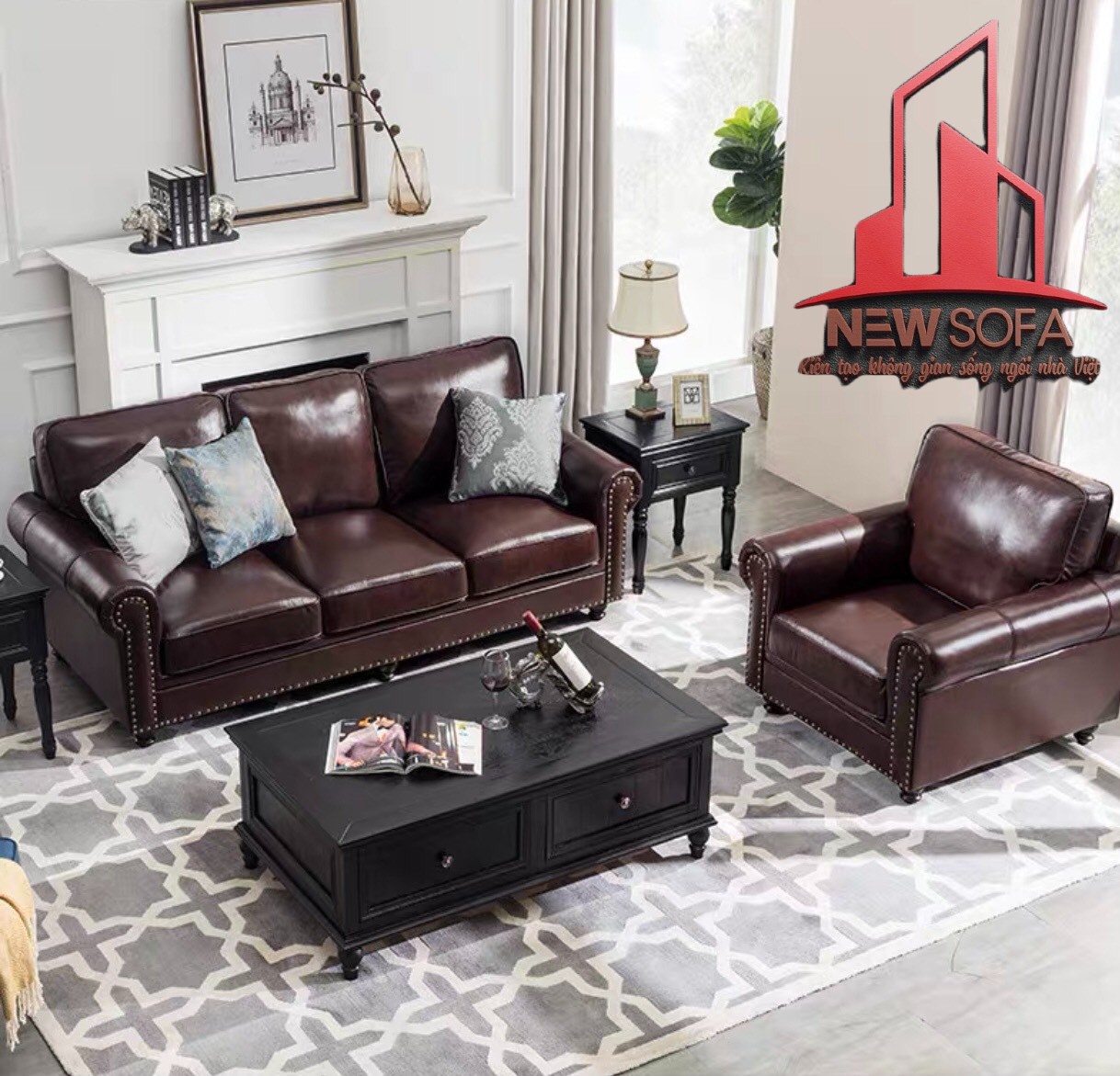 Sofa da mini đẹp tinh gọn giúp tối ưu hoá không gian sử dụng