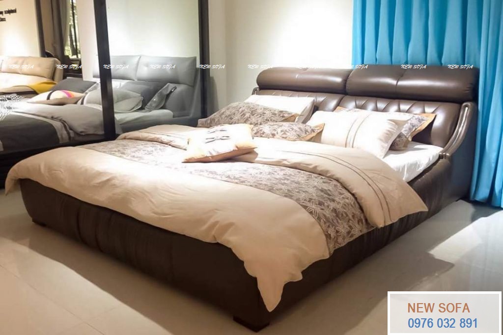 Giường da GD12 bọc da bò cao cấp mang đến vẻ đẹp cực kỳ đẳng cấp