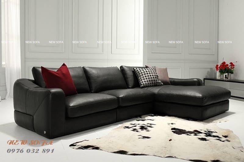 Ghế sofa da màu đen là biểu tượng của sức mạnh và uy quyền