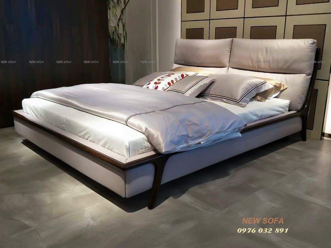 Giường bọc da Hàn Quốc mang vẻ đẹp trang nhã