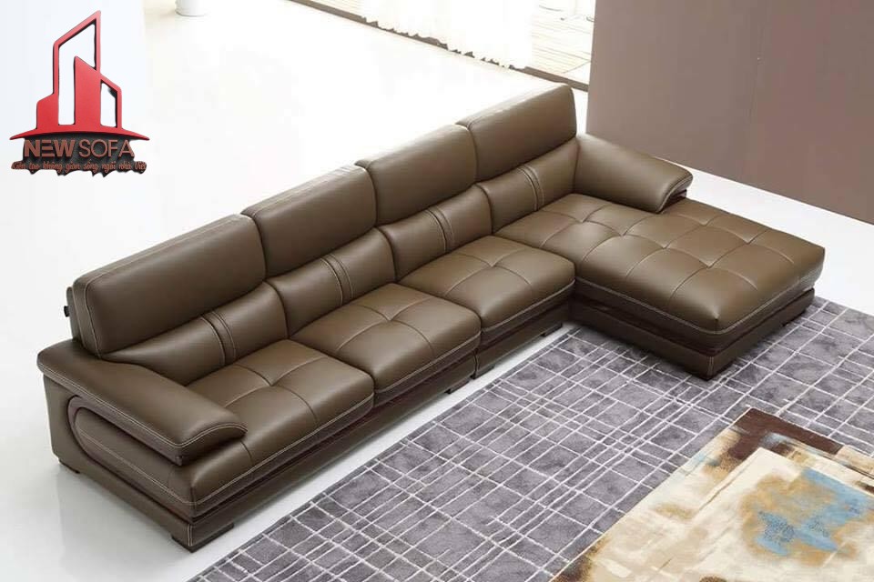 Sofa bọc da bò thật ST01 hút mắt người nhìn nhờ lớp áo da đẹp ấn tượng