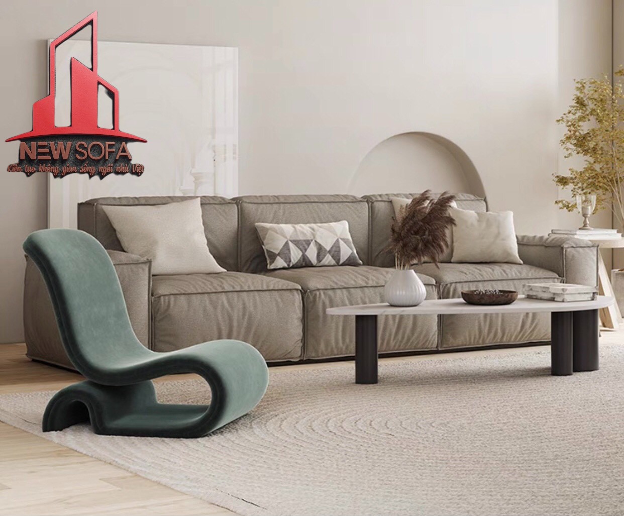 Sofa da bò được bọc lớp da thuộc cao cấp bên ngoài