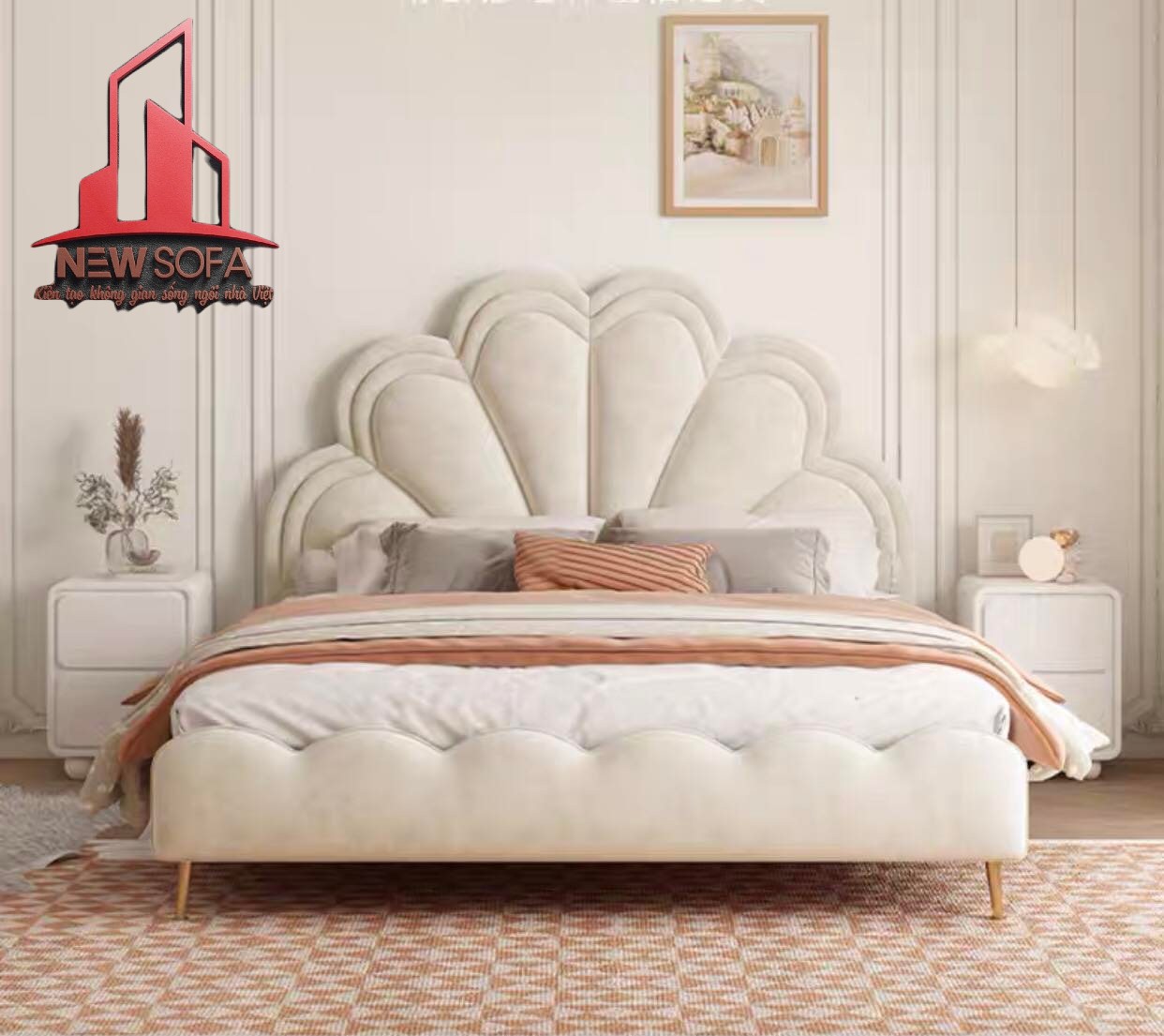 Giường nỉ là loại giường ngủ được bọc vải nỉ cao cấp