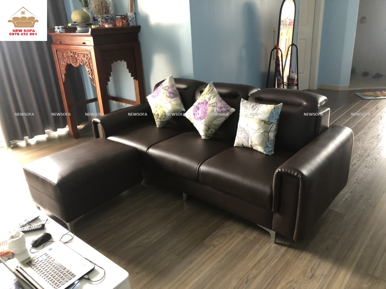 Sofa da thật ST129