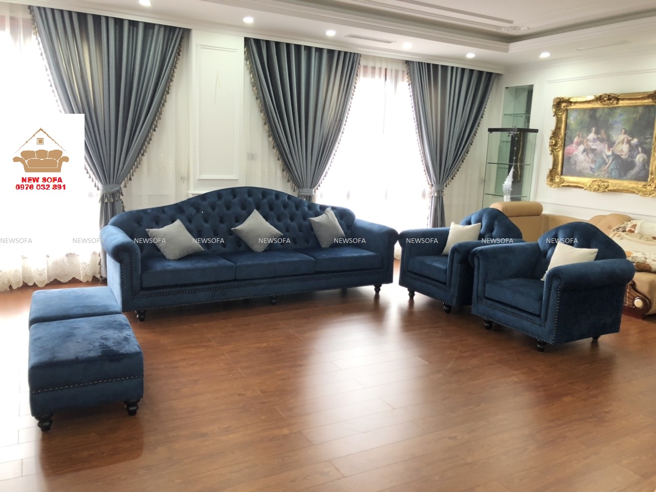 sofa tân cổ điển STC07